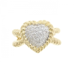 Nhẫn kim cương pavé hình trái tim 750YG/750WG 0.27CT - Hàng hiệu Authentic 846109