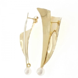 Bông tai ngọc trai Akoya 18KTYG 6.2mm - Hàng hiệu Authentic 869063