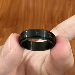 Nhẫn nam Mercury Lục Tự Đen xoay - Trang sức, phụ kiện đeo tay - Tặng kèm 1 nhẫn titan 595823