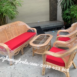 Bàn ghế sofa mây lưới 472912