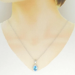 Dây chuyền Blue Topaz PT900/PT850 3.54CT - Hàng hiệu Chính hãng 857853