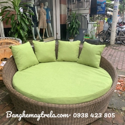 Ghế tròn tắm nắng nhựa giả mây 472603