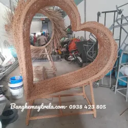 Ghế mây tre đan chụp hình 557127
