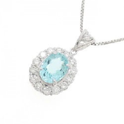 K18WG Paraiba Tourmaline Necklace 1.32CT - Hàng hiệu Authentic 856516