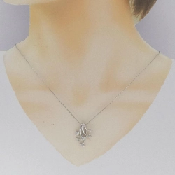 K18WG Dây chuyền kim cương hồng 0.05CT - Hàng hiệu Authentic 862293