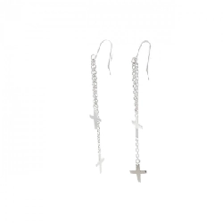 K14WG Khuyên tai chéo - Hàng hiệu Chính hãng 870824