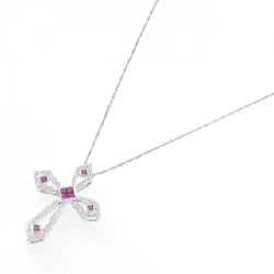 K18WG Dây chuyền Ruby 0.42CT - Hàng hiệu Chính hãng 856485