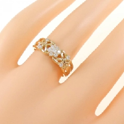 Nhẫn kim cương hoa K18YG 0.23CT 671245