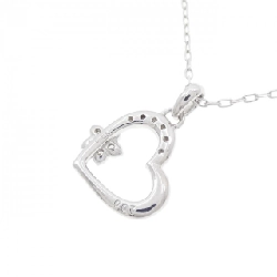 K18WG Mặt Dây Chuyền Hình Tim × Hoa Kim Cương 0.07CT - Hàng hiệu Chính hãng 862890