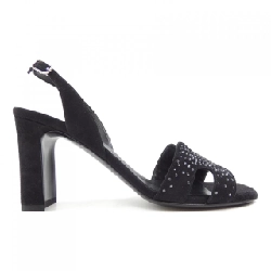 Giày sandal HERMES Éternité với chi tiết đá rhinestone 222131Z