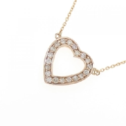 K18PG Dây chuyền hình trái tim kim cương 0.30CT - Hàng hiệu Chính hãng 860104