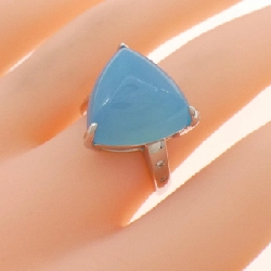 Nhẫn Chalcedony K18WG 13.25CT - Hàng hiệu Chính hãng 854782