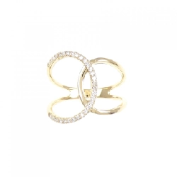 Nhẫn kim cương K18YG 0.16CT 669602