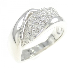 Nhẫn kim cương Pavé K18WG 0.43CT