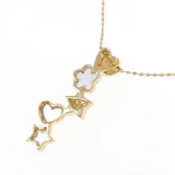 K18YG Heart × Star Mother of Pearl Necklace - Hàng hiệu Authentic 845846