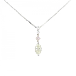 Dây chuyền kim cương PT900/K18PG/PT850 0.526CT - Hàng hiệu Chính hãng