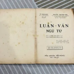Luận Văn - Ngũ Tứ Nxb Việt Hùng Xb năm 1958 591987