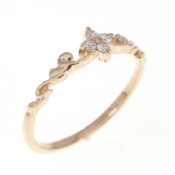 Nhẫn kim cương K10PG hoa 0.05CT