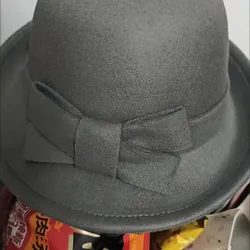 Mũ xô  màu đen kiểu Pháp thanh lịch mũ xô thời trang, mũ fedora kiểu Anh cổ điển. 740141