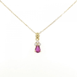K18YG Dây chuyền ruby 0.45CT - Hàng hiệu chính hãng