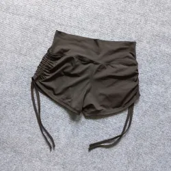 Quần tập thể dục lưng đắp chéo dây rút màu đen size L