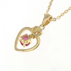 Dây chuyền ruby hình trái tim 18KTYG/750YG - Hàng hiệu Authentic 861309