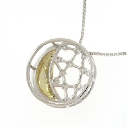 PT900/K18YG/PT850 Dây chuyền kim cương mặt trăng 0.34CT - Hàng hiệu Chính hãng 858063