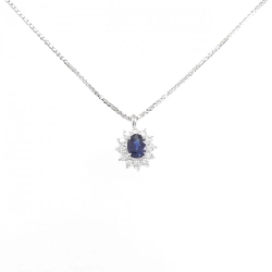 Dây chuyền Sapphire PT900/PT850 0.67CT - Hàng hiệu Chính hãng