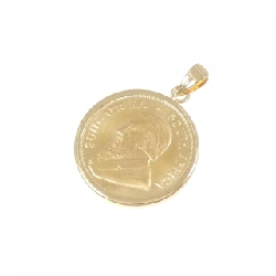 K18YG(枠) Đồng xu Mặt dây chuyền - Hàng hiệu Chính hãng