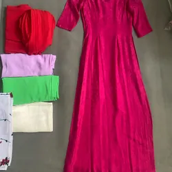 Áo dài hồng/size M