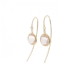 K18YG Bông tai đá hồng ngọc - Hàng hiệu Authentic 866730