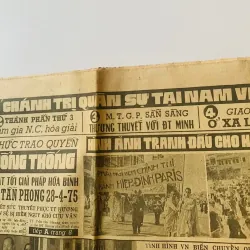 Báo Miền Nam xưa trắng đen phát hành thứ 3- 29/04/1975  752752