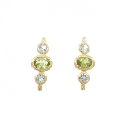 K18YG Peridot Bông tai - Hàng hiệu Chính hãng