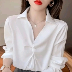 Áo sơ mi tay dài chất lụa ngọc trai 546504