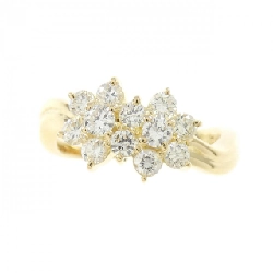 Nhẫn kim cương hoa K18YG 0.57CT 671027