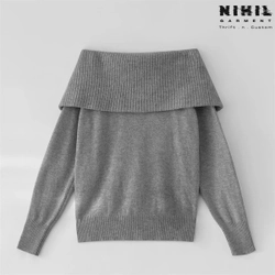 ÁO LEN BẸT VAI - XÁM UNI [SIZE L] 329542