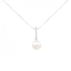 K18WG Ngọc trai Akoya Dây chuyền 8.9mm - Hàng hiệu Chính hãng