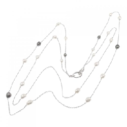 Mikimoto Dây chuyền ngọc trai trắng và bộ vòng tay - Hàng hiệu Authentic 838903