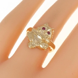 Nhẫn ruby K18YG hình mèo 673503