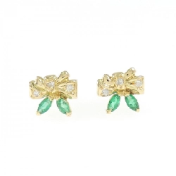 K18YG Emerald Earrings - Hàng hiệu Authentic