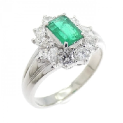 Nhẫn Emerald PT900 0.54CT - Hàng hiệu Authentic