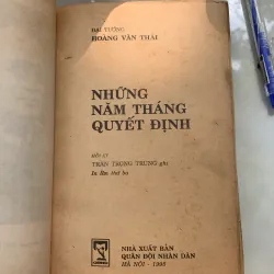 NHỮNG NĂM THÁNG QUYẾT ĐỊNH - HOÀNG VĂN THÁI 937163