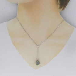 K18WG Ngọc trai đen dây chuyền 9.1mm - Hàng hiệu Chính hãng 855899