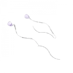 K18WG Đá Amethyst Bông Tai 2.00CT - Hàng hiệu Chính hãng 867993