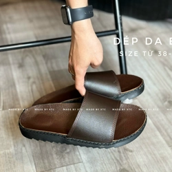 Sản xuất dép da bò thật giá tận xưởng 409010