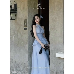 Váy tiểu thư nhẹ nhàng màu xanh biển ,size L co dãn  454805