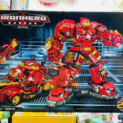 Đồ chơi lắp ráp 2in1 mô hình ô tô và siêu anh hùng Iron man Hero LW 2114 192272
