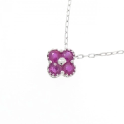 K18WG Hoa Hồng Ruby Dây Chuyền - Hàng hiệu Chính hãng 858865