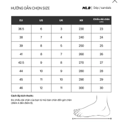 MLB - Giày sandals unisex đế thấp quai ngang-Size 36.5, nguyên mác 335576