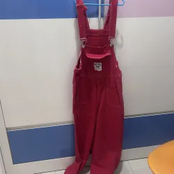 QUẦN YẾM JEANS ỐNG SUÔNG DÀI RỘNG TRƠN MÀU ĐỎ SIZE L